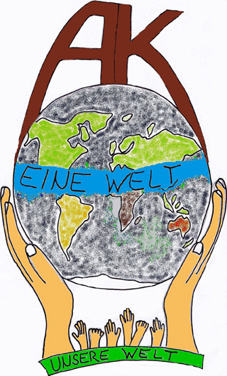 ak eine welt logo